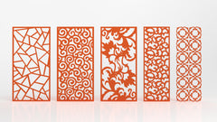 Ornaments for decorative partitions panel screen CNC Laser Cutting File | SVG, DXF, AI |#C019|