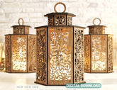 Spring Flower Pattern Lamp Candle Holder Ornaments Opener Lantern Decoration Table Digital Download SVG |#190| VectorPort