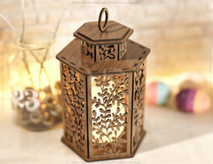 Spring Flower Pattern Lamp Candle Holder Ornaments Opener Lantern Decoration Table Digital Download SVG |#190| VectorPort