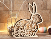 Multilayer Easter Laser Cut Files Rabbits SVG layered bundle, Floral Bunny Digital Download |#191| VectorPort