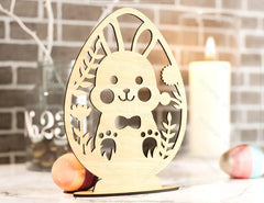 Standing Easter Egg Ornaments Laser Cut Files Egg SVG bundle 3 Elements Digital Download |#U192| VectorPort