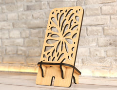 Laser Cut Wooden Mobile Phone Stand Cell Phone Holder Digital Download SVG |#U195| VectorPort