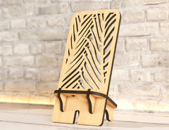 Laser Cut Wooden Mobile Phone Stand Cell Phone Holder Digital Download SVG |#U195| VectorPort