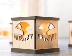 Deer Forest Scene Template Candle Holder Laser Cut Lamp Tea light Lantern Votive Gift Digital Download SVG |#195| VectorPort