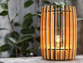 Decorative Modern Cylinder Table Wooden Lamp Laser Cut Desk Lamp Vector plans Digital Download SVG DXF |#198| VectorPort
