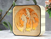 Mother’s Day Gift Wooden Led Night Lamp Mom & Daughter Scene Multilayer Shadowbox Laser Cut Lampshade Table Lamp Digital Download |#199| VectorPort