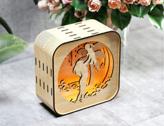Mother’s Day Gift Wooden Led Night Lamp Mom & Daughter Scene Multilayer Shadowbox Laser Cut Lampshade Table Lamp Digital Download |#199| VectorPort