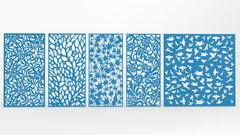 Tree Ornaments for decorative partitions panel screen CNC Laser Cutting File | SVG, DXF, AI |#C002|