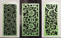 Ornaments for decorative partitions panel screen CNC Laser Cutting File | SVG, DXF, AI |#C020|