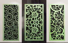 Ornaments for decorative partitions panel screen CNC Laser Cutting File | SVG, DXF, AI |#C020| VectorPort