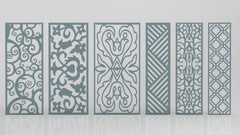 Ornaments for decorative partitions panel screen CNC Laser Cutting File | SVG, DXF, AI |#C020|