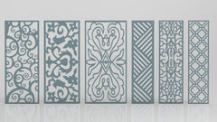 Ornaments for decorative partitions panel screen CNC Laser Cutting File | SVG, DXF, AI |#C020| VectorPort