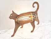 Decorative Cat Shaped Table Wooden Lamp Laser Cut Desk Lamp Vector plans Digital Download SVG DXF |#U200| VectorPort