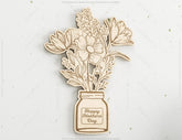 Personalized Standing Pot Flowers for Mom, Mother’s day gift laser cut SVG plan, Customizable Engraving Diy gift Digital Download |#U202| VectorPort