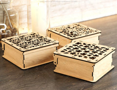 Opener Laser Cut Gift Box with Decorative pattern Jeweler Case Wedding Love vector Digital Download |#203|