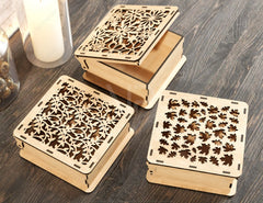 Opener Laser Cut Gift Box with Decorative pattern Jeweler Case Wedding Love vector Digital Download |#203|