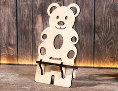 Phone Stand Cute Bear Cat & Dog Laser Cut Mobile Stand Cell Phone Holder Digital Download SVG |#205| VectorPort