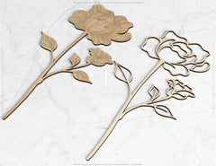 Engraved Flowers for Her, Mother’s day gift, Valentine day gift laser cut SVG plan, Diy gift Digital Download |#U205| VectorPort
