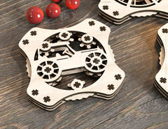 Coaster Mechanical Laser Cut Plane Car Carousel Tea Coffee Cup Mat Pad Placemat Tableware Digital Download |#206| VectorPort