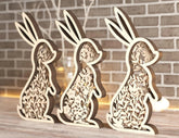 Easter Laser Cut Files Rabbits SVG layered bundle, Floral Bunny multilayer Digital Download |#U207| VectorPort