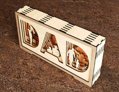 Multilayer Standing Dad and Son 3D Happy Father’s Day Gift for Dad, Shadow box SVG plan, Diy gift Digital Download |#207| VectorPort