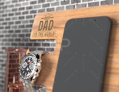 Personalized Fathers Day Gift , Phone Charging Station, Personal Items Table organizer, Wood Docking Station Digital Download |#208| VectorPort