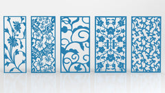 Ornaments for decorative partitions panel screen CNC Laser Cutting File | SVG, DXF, AI |#C021|