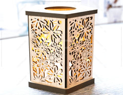 Mother’s Day Candle Holder Laser Cut Lamp plywood Tea light Lantern Votive Gift Wooden table Lamp Lantern Digital Download SVG |#U212|