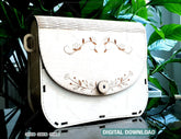 Wooden Clutch Laser Cut Wooden Bag, Purse, Handbag Digital Download SVG |#216|