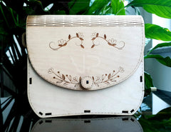 Wooden Clutch Laser Cut Wooden Bag, Purse, Handbag Digital Download SVG |#216| VectorPort