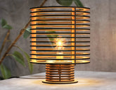 Decorative Modern Cylinder Table Wooden Lamp Laser Cut Desk Lamp Vector plans Digital Download SVG DXF |#U217| VectorPort