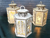 Deer Lantern Tea light Winter Snowy Forest with Deer Lantern Candle Holder Laser Cut plywood Votive Gift Wooden Lantern Digital Download SVG |#217|