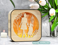 Mother’s Day Gift Wooden Led Night Lamp Mom & Daughter Scene Multilayer Shadowbox Laser Cut Lampshade Table Lamp Digital Download |#U218| VectorPort