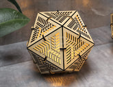 Icosahedron 3 Different Pattern wood triangle shadow lamp Tea Lantern Candle Holder Digital Download SVG |#218| VectorPort