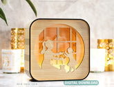 Mother’s Day Gift Wooden Led Night Lamp Mom & Daughter Scene Multilayer Shadowbox Laser Cut Lampshade Table Lamp Digital Download |#U219| VectorPort