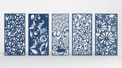 Ornaments for decorative partitions panel screen CNC Laser Cutting File | SVG, DXF, AI |#C022|