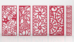 Ornaments for decorative partitions panel screen CNC Laser Cutting File | SVG, DXF, AI |#C022| VectorPort