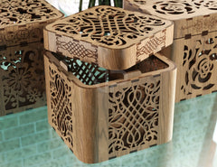 Decorative Wooden Gift box with Flowers Pattern Jeweler case Wedding Birthday Mother’s Day Gift Box laser cut file Digital Download |#220| VectorPort