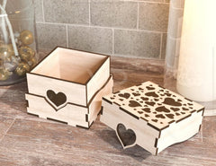 Ring Box Heart Pattern Decorative Wooden Gift box laser cut Jeweler case Wedding Birthday Valentine Gift Box Digital Download |#U221| VectorPort