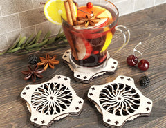 Mechanical Laser Cut Coaster Tea Coffee Cup Mat Pad Placemat Tableware Digital Download |#U222| VectorPort