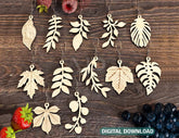 Leaves shape Earring Bundle Svg Jewelry Pendants earring laser cut Cut Files Digital Download |#224| VectorPort