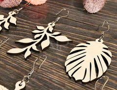 Leaves shape Earring Bundle Svg Jewelry Pendants earring laser cut Cut Files Digital Download |#224| VectorPort