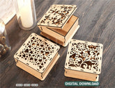 Opener Laser Cut Gift Box with Decorative Heart pattern Jeweler Case Wedding Love vector Digital Download |#U225| VectorPort