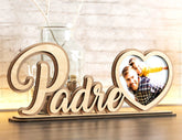 Standing Dad Text with Heart Shape Photo Frame Happy Father’s Day Gift for Dad SVG plan, Diy gift Digital Download |#U226| VectorPort