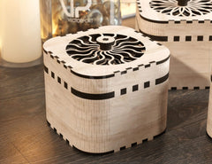 Enchanting Moments: Laser Cut Keepsake Box with Rotating Feature - Laser Cut Spinner Gift Box - Jeweler Opener Case SVG Digital Download |#U227|