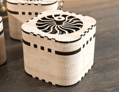 Enchanting Moments: Laser Cut Keepsake Box with Rotating Feature - Laser Cut Spinner Gift Box - Jeweler Opener Case SVG Digital Download |#U227|