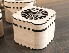 Enchanting Moments: Laser Cut Keepsake Box with Rotating Feature - Laser Cut Spinner Gift Box - Jeweler Opener Case SVG Digital Download |#U227| VectorPort