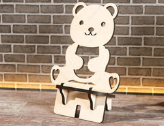 Phone Stand Cute Elephant, Lion & Bear Laser Cut Mobile Stand Cell Phone Holder Digital Download SVG |#U229| VectorPort