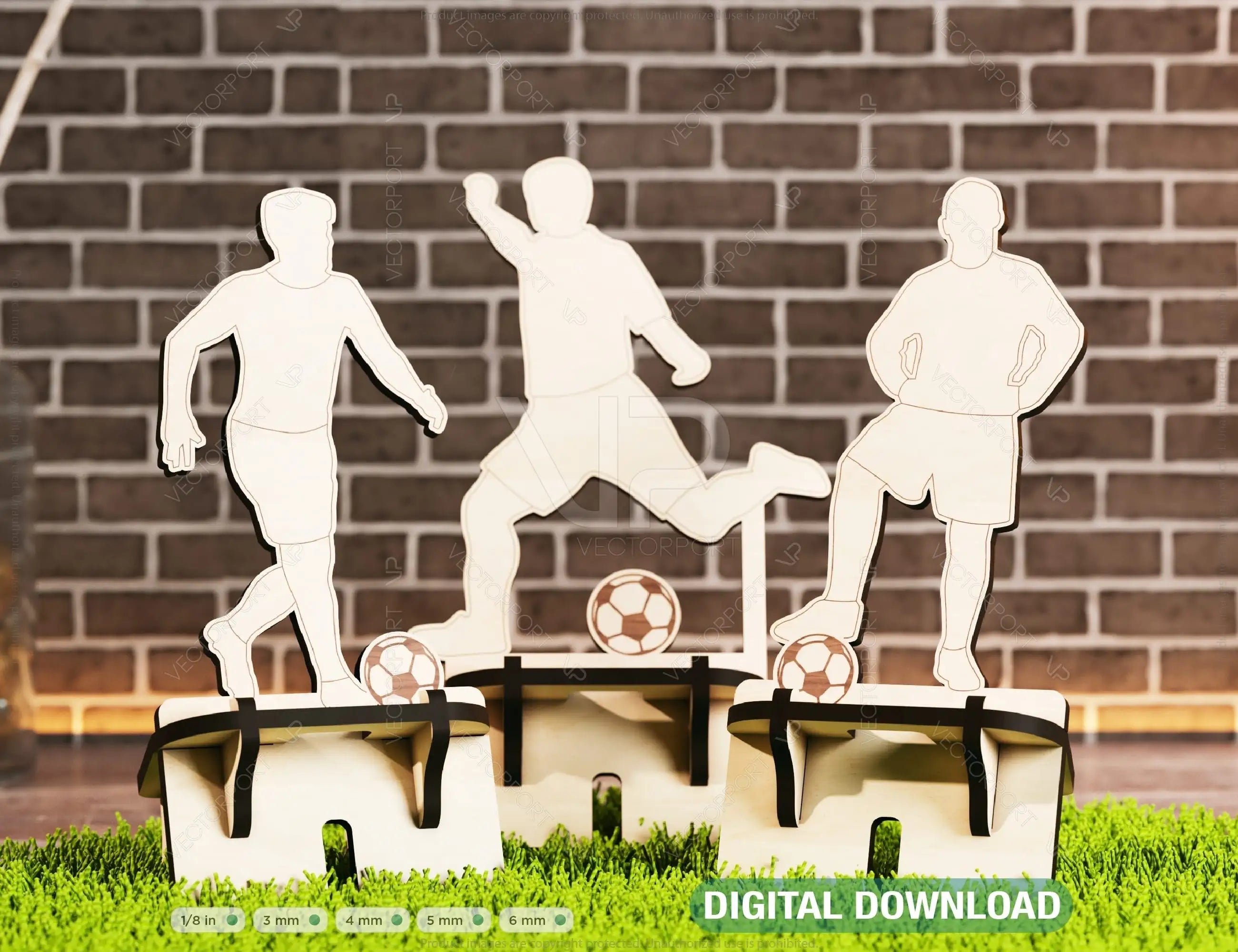Phone Stand Football Player, Soccer ball Cut Mobile Stand Cell Phone Holder Digital Download SVG |#U230| VectorPort