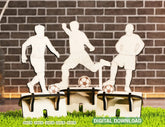 Phone Stand Football Player, Soccer ball Cut Mobile Stand Cell Phone Holder Digital Download SVG |#U230| VectorPort